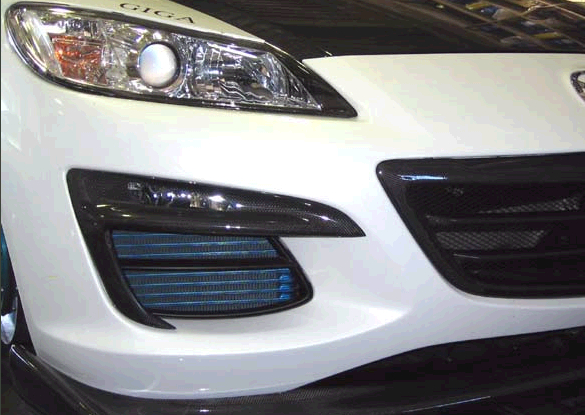 RE Amemiya RX-8 後期 フロント フォグランプ アイライン(Wet Carbon)