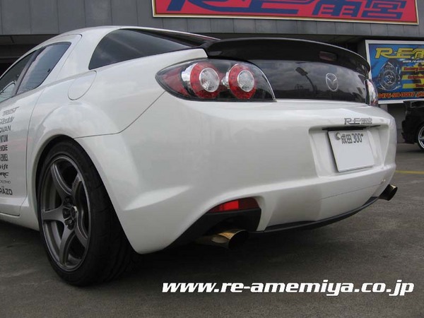 RE Amemiya RX-8 Dolphin Tail Muffler after