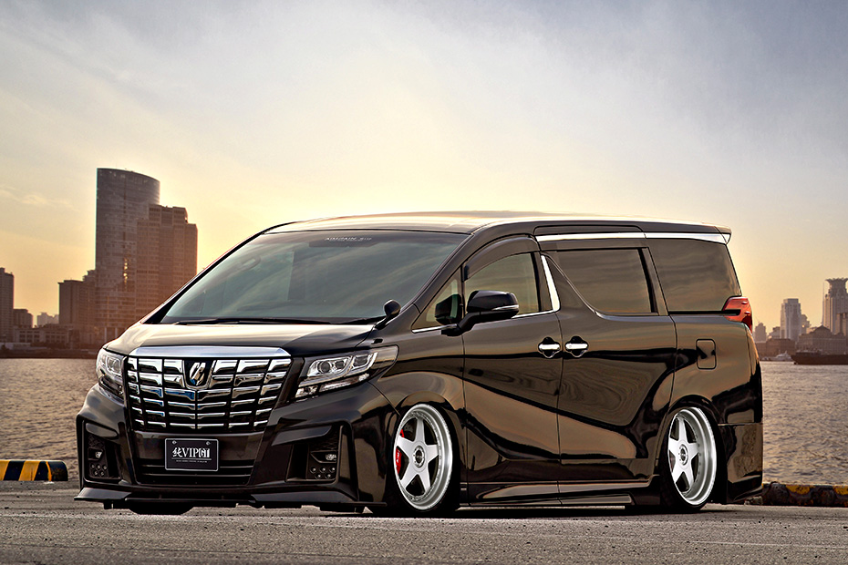 AIMGAIN ALPHARD AGH/GGH 3# 純VIP GT マフラーフィニッシャー（純正マフラー対応・片側出しマフラーカッター付属）