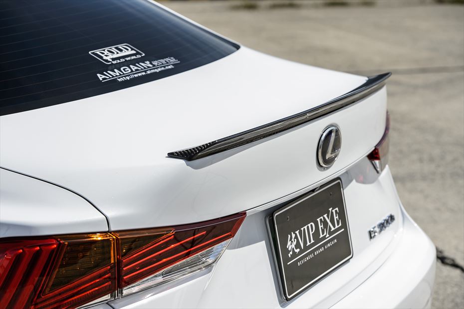 AIMGAIN LEXUS IS 350/300h/200t MC～ versionL・F SPORT 純VIP EXE トランクスポイラー CFRP