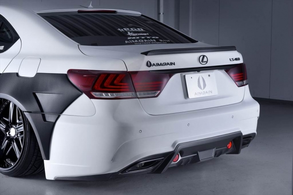 AIMGAIN LEXUS LS460/600h USF40/UVF45 後期 F SPORT 純VIP GT REAR BUMPER (バックフォグ付属） FRP×CARBON製