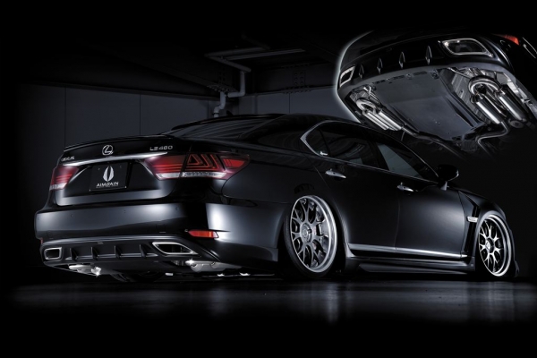 AIMGAIN LEXUS LS460/600ｈ USF4#/UVF4# 前/中/後期（純正バンパー対応） LOOP MUFFLER