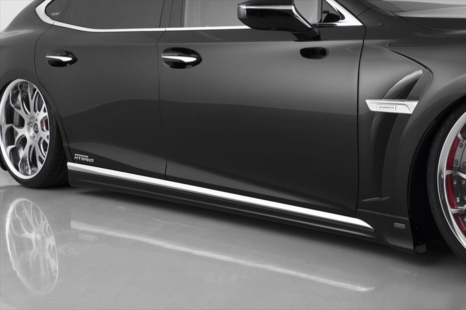 AIMGAIN LEXUS LS500h GVF55 AIMGAIN 純VIPEXE サイドスポイラー FRP