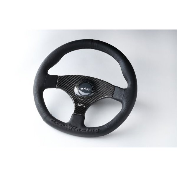 ATC ステアリング ａｔｃ☆Ｒａｃｉｎｇ　FLAT325-R カーボン-Jmodel 【325mm】 ブラックエアー＆ブラック＆ブラックステッチ（ブラックトップ）