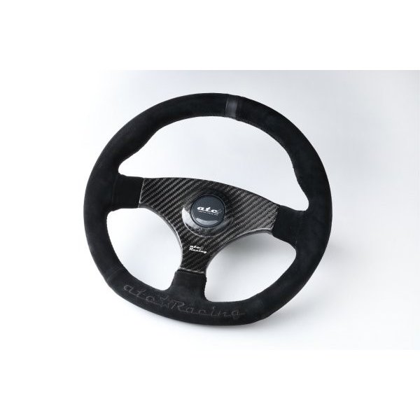 ATC ステアリング ａｔｃ☆Ｒａｃｉｎｇ　FLAT325-R カーボン-Jmodel 【325mm】 ブラックスエード＆ブラックステッチ（ブラックトップ）