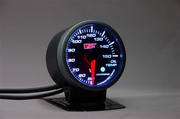 Auto Gauge SM series ワーニング 油温計 ホワイト 本体直径：60mm