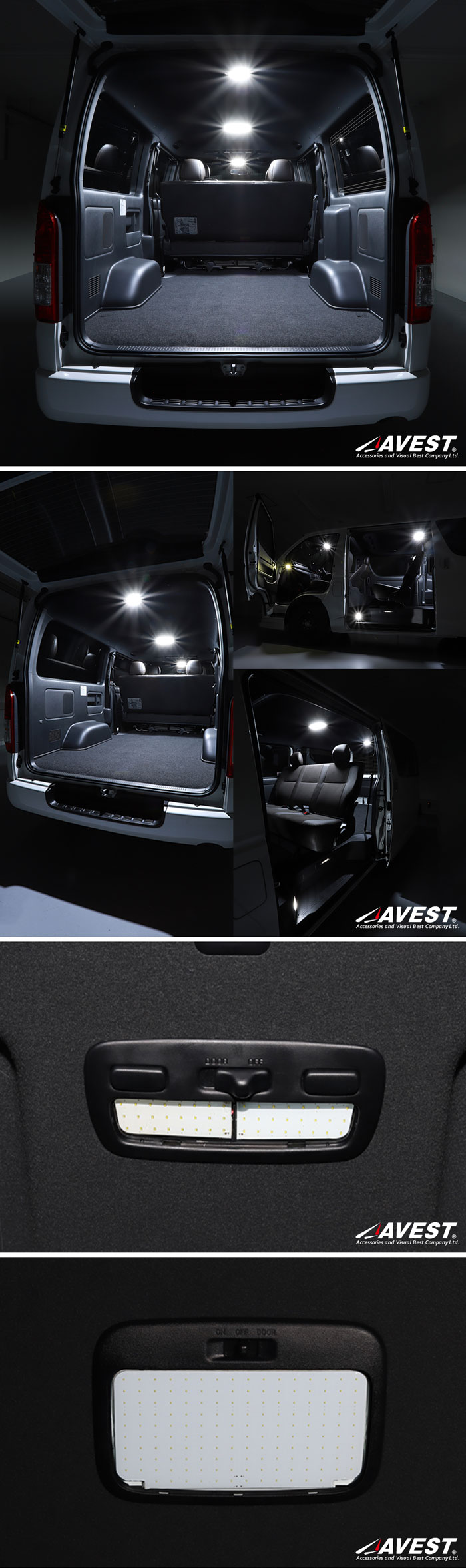 LED ルームランプ】AVEST ハイエース 200系 4型S-GL LEDルームランプセット COBタイプ- AutoMall オートモール  カーパーツカタログ