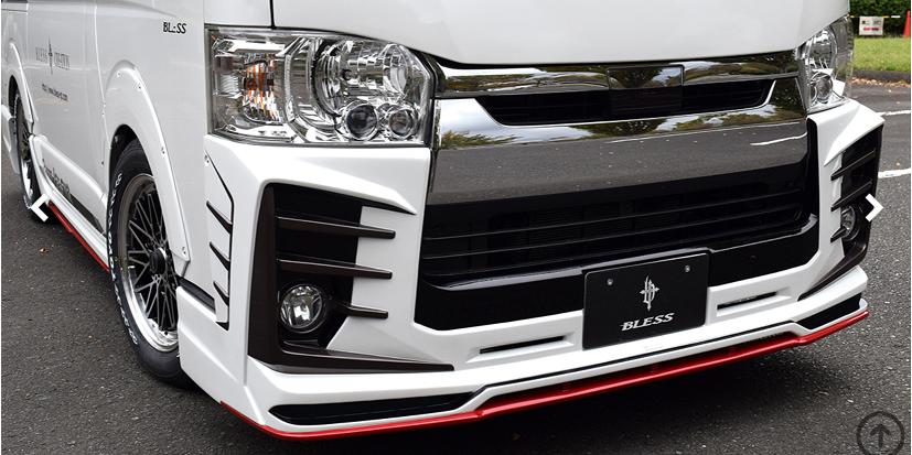 BLESS ハイエース 200系 4/4.5型 標準ボディ ブレス クールフェイスハーフスポイラー Ver.1（デイライト無し）