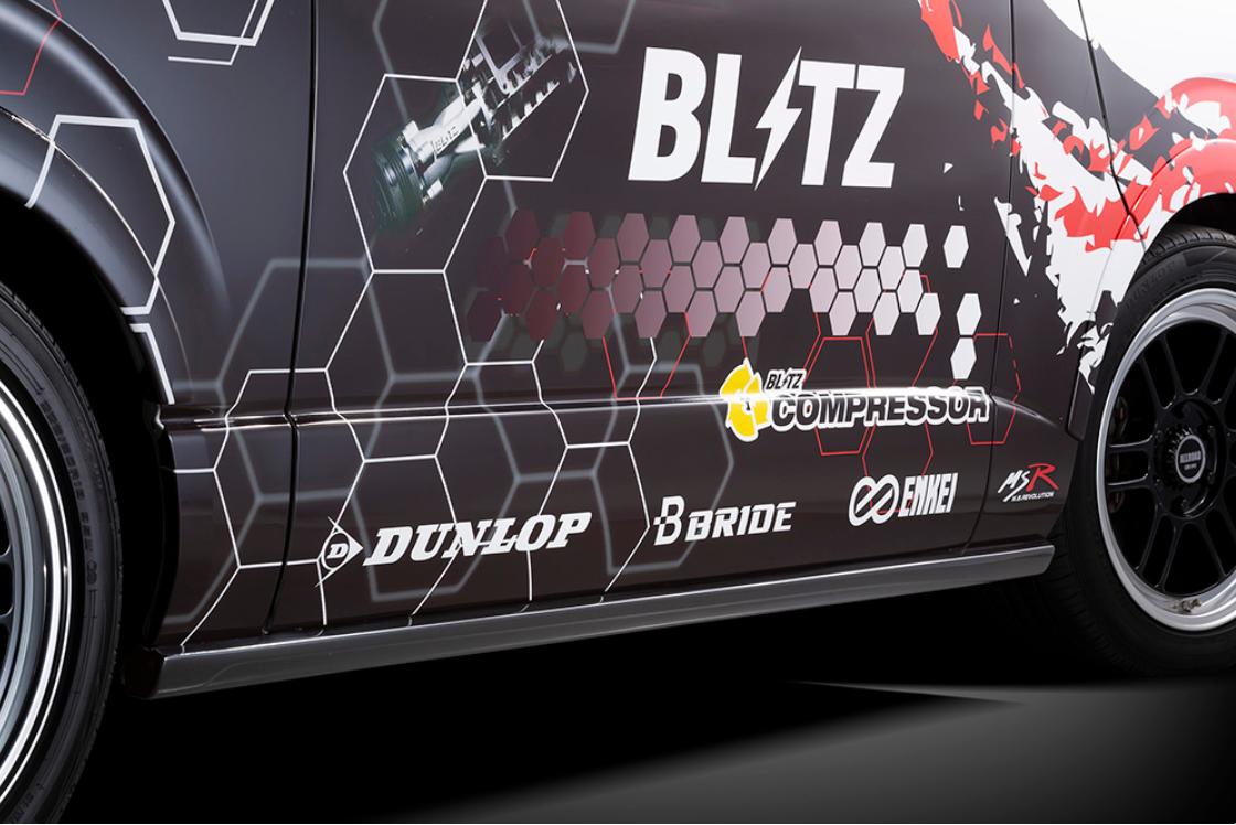 BLITZ ハイエース / レジアスエース 200系 標準ボディ KDH20#/ TRH20#/GDH20#  AERO SPEED サイドスポイラー