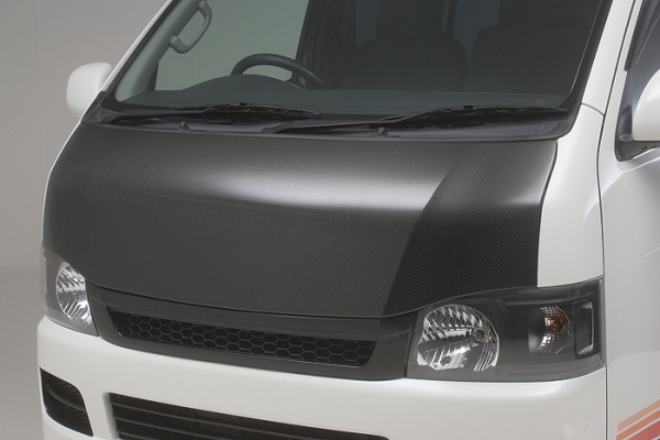 BOXY STYLE ハイエース 200系 標準ボディ CARBONTEC ユーロカーボンボンネット カーボン製 クリア塗装済