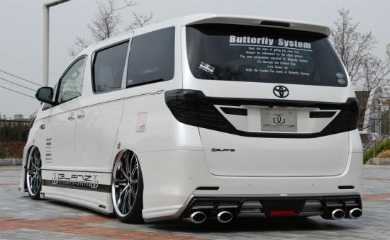 Butterfly System ヴェルファイア 20系 後期 Z リアハーフ スポイラー 付加タイプ