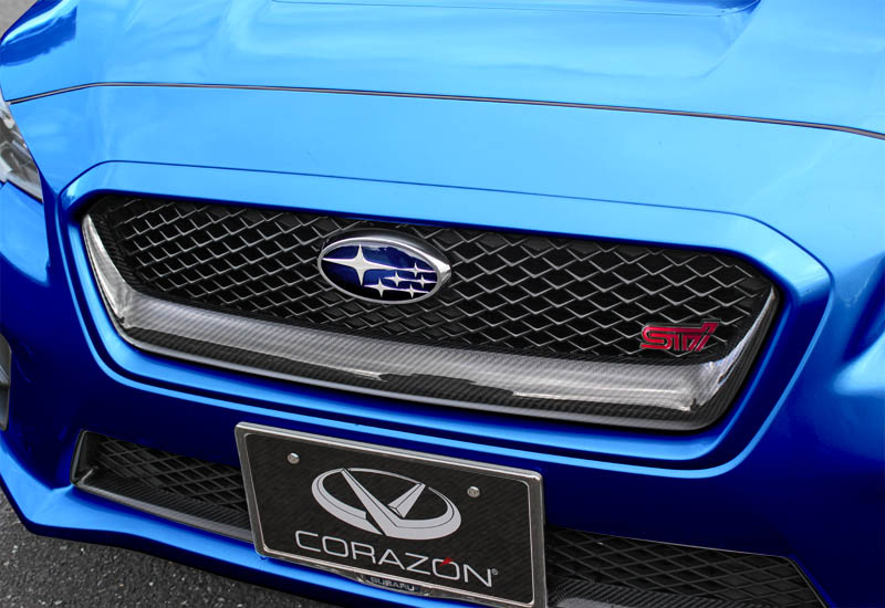CORAZON WRX STi/S4 VAB/VAG A-C型 フロントグリルカーボンガーニッシュ  (フルカーボン) クリア塗装仕上