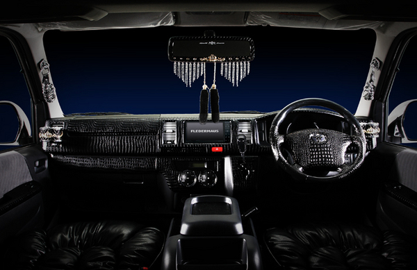 FLEDERMAUS ハイエース KDH/TRH200 標準ボディ 1～3型 インテリアパネル 12ピースセット カラー：クロコダイル