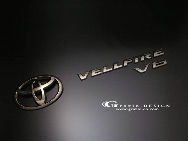 Grazio ヴェルファイア BLACK Chrome Emblem 