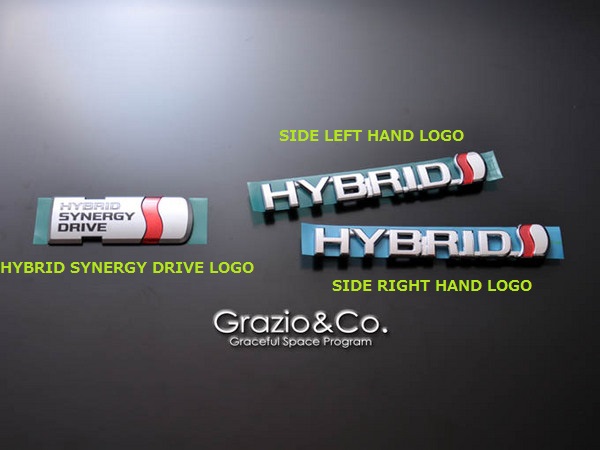 Grazio プリウスアルファ ZVW40/41 HYBRIDシナジーレリーフ サイドHYBRIDロゴ RHのみ