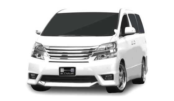 H-STYLE ヴェルファイア ANH/GGH 20/25W 前期 フロントバンパーメッキガーニッシュ