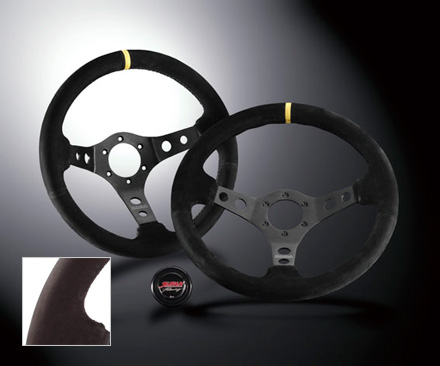 JURAN ラリーステアリング　スエード　ホーンボタン付き 