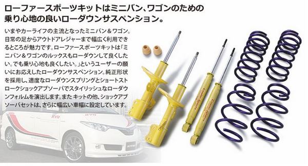 KYB フィット GE8 (FF/15，16inch) Lowfer Sports ショックアブソーバー＆L・H・S スプリング 1台分セット