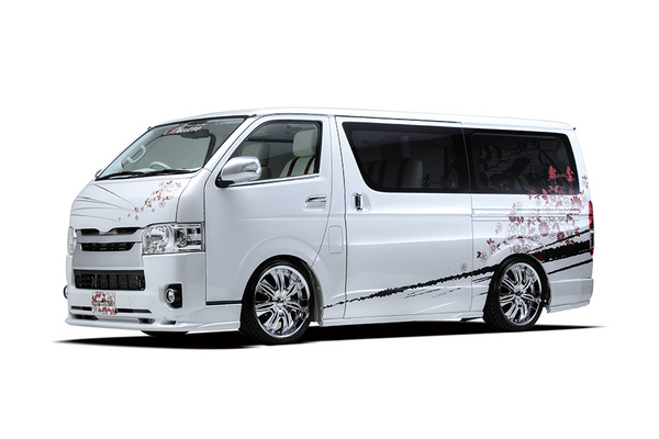 kazukiauto ハイエース 200系 4型 標準ボディ Urban Style TYPE-U 3点フルセット （フロントハーフスポイラー/サイドステップ/リアアンダーフィン)