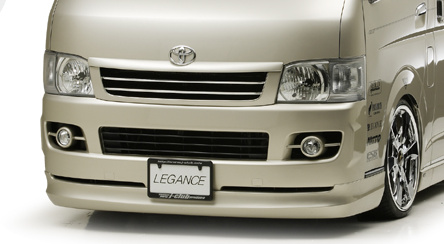 LEGANCE ハイエース 200系 標準ボディ 1/2型 フロントハーフスポイラー FRP製