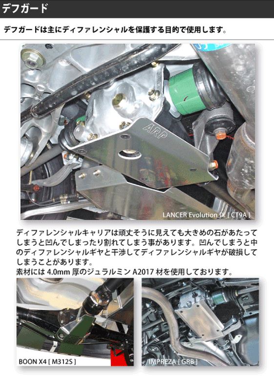 LAILE | Beatrush WRX STI VAB リアデフガード