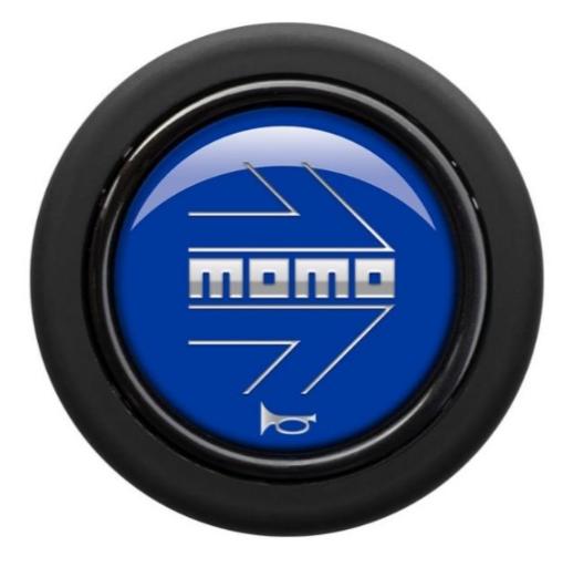 MOMO 【MOMO JAPAN正規品】ホーンボタン【アローブルー】ARROW MATT BLUE (センターリング無し)