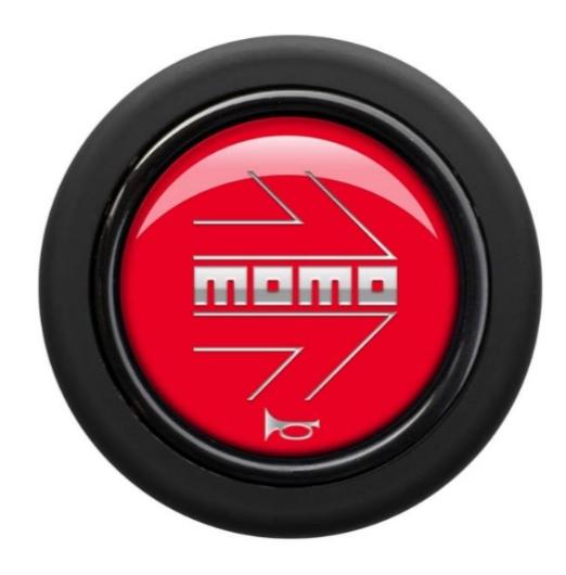 MOMO 【MOMO JAPAN正規品】ホーンボタン【アローレッド】ARROW RED (センターリング無し)
