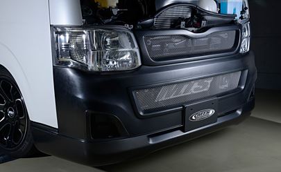 M-Techno ハイエース 200系 標準ボディ STYLE S +PLUS (グリル付フロントバンパー+リップ) FRP製　長納期商品