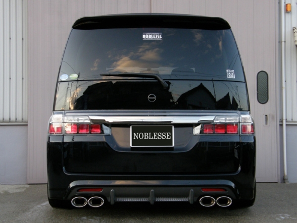 NOBLESSE ステップワゴン RG1-4 標準バンパー・リップ無し 楕円タイコ 左右4本出しマフラー