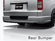 OVERTECH ハイエース 200系 標準ボディバン リアバンパー (被せタイプ)