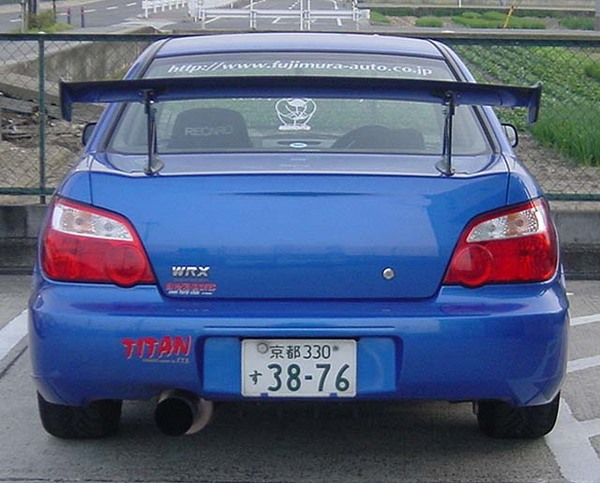 Rocket Dancer インプレッサGDB リアスポイラー ハイマウントタイプ フルカーボン綾織り仕様