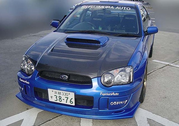 Rocket Dancer インプレッサGDB エアロボンネット カーボンFRP平織り仕様