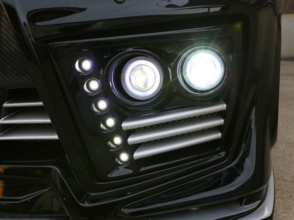 SIXTH SENSE ヴェルファイア 後期 JOULEフロントバンパー専用 4灯式フォグランプ＆LEDデイライトキット Ver B