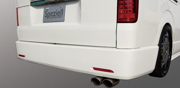 speziell ハイエース 200系 片側2本出しマフラー 3.0L ディーゼル 2型 ナロー センターストレート付