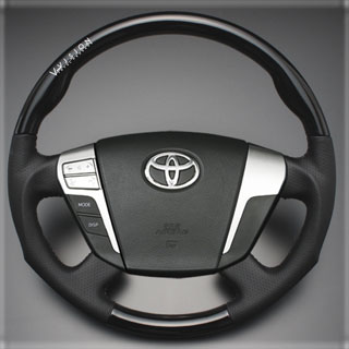 V-VISION ヴェルファイア 20系 オリジナルロゴ入り ステアリング