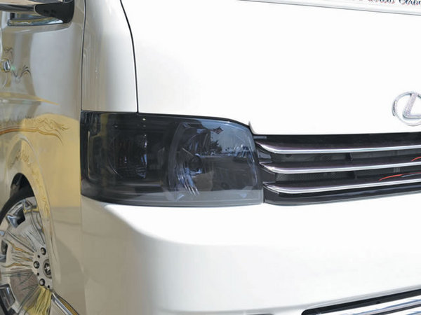 WORLD ハイエース 200系 標準ボディ 1-3型 スモークライトカバー プレーンタイプ/着脱式