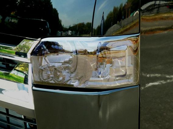 WORLD ハイエース 200系 4型 標準ボディ専用 スモークライトカバー 左右セット