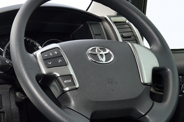 WORLD ハイエース 200系 標準ボディ 4型 ステアリングスイッチパネル 左右 2ピースセット