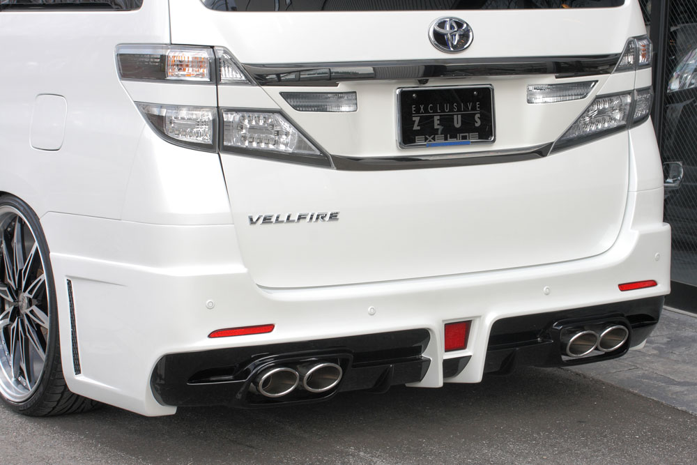 EXCLUSIVE ZEUS ヴァルファイア H2# 後期 EXE LINE リアバンパースポイラー