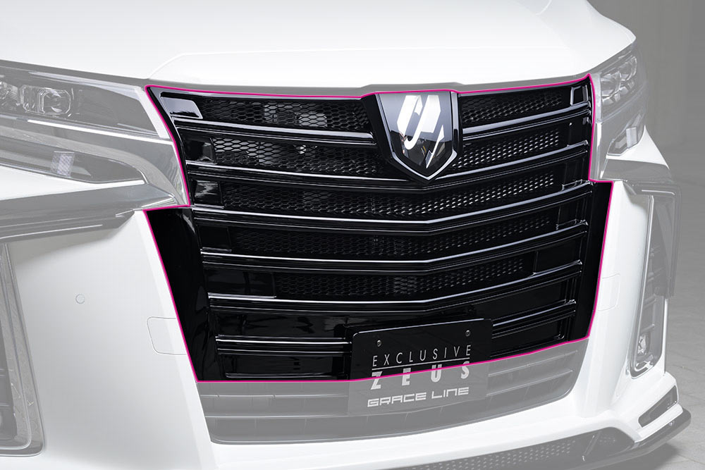 EXCLUSIVE ZEUS アルファード 30 後期 GRACE LINE Front Grille